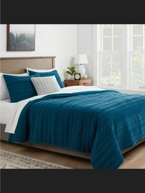 Target Teal Quilted Comforter Set with Matching Shams